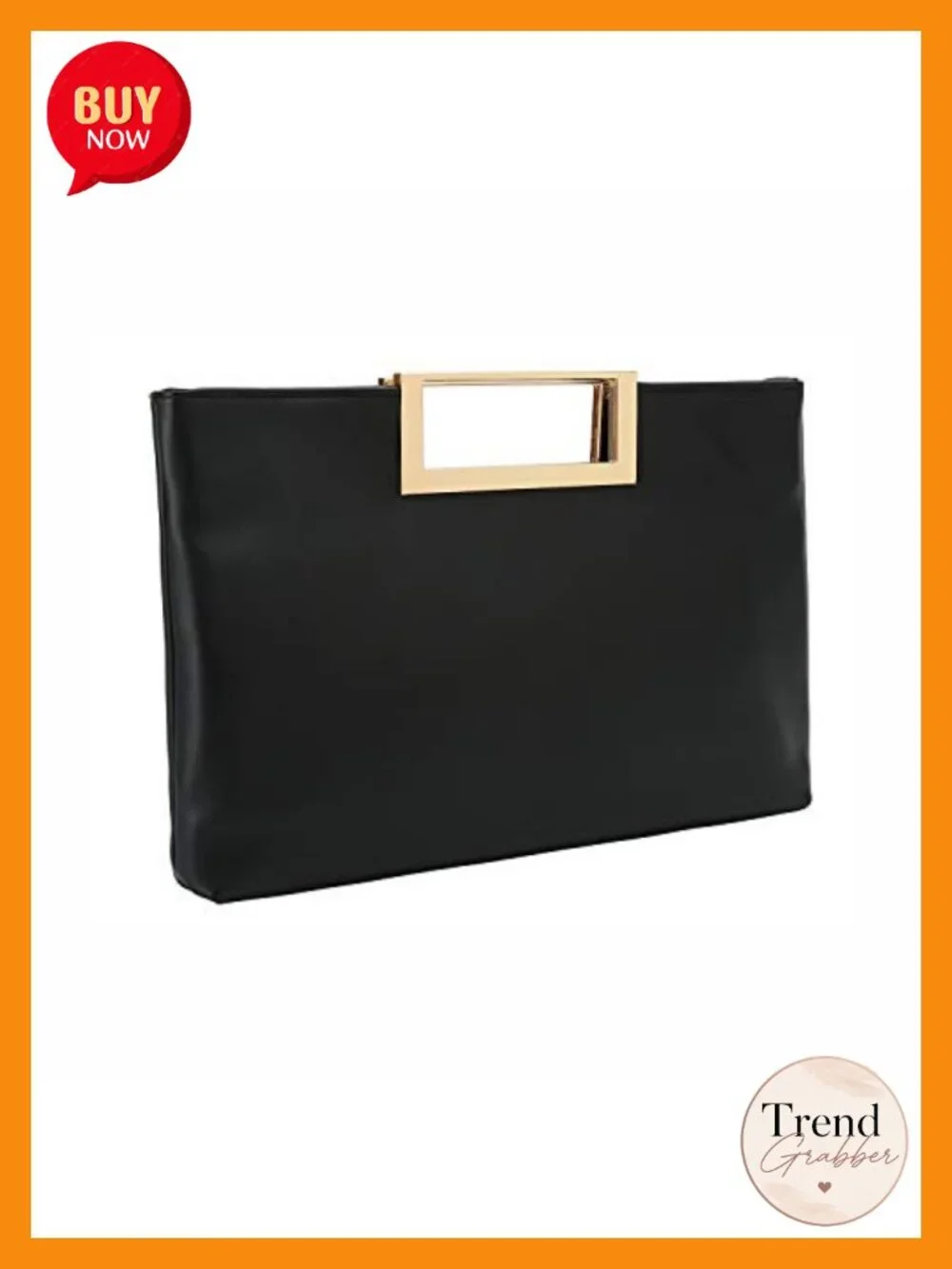 Women's Convertible Clutch Purse with Chain Strap - Vegan Leather Evening Bag